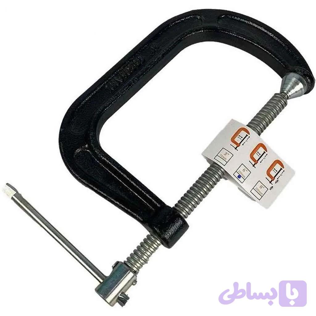 گیره نجاری سی کلمپ مشکی سایز 6 اینچ — تصویر 1