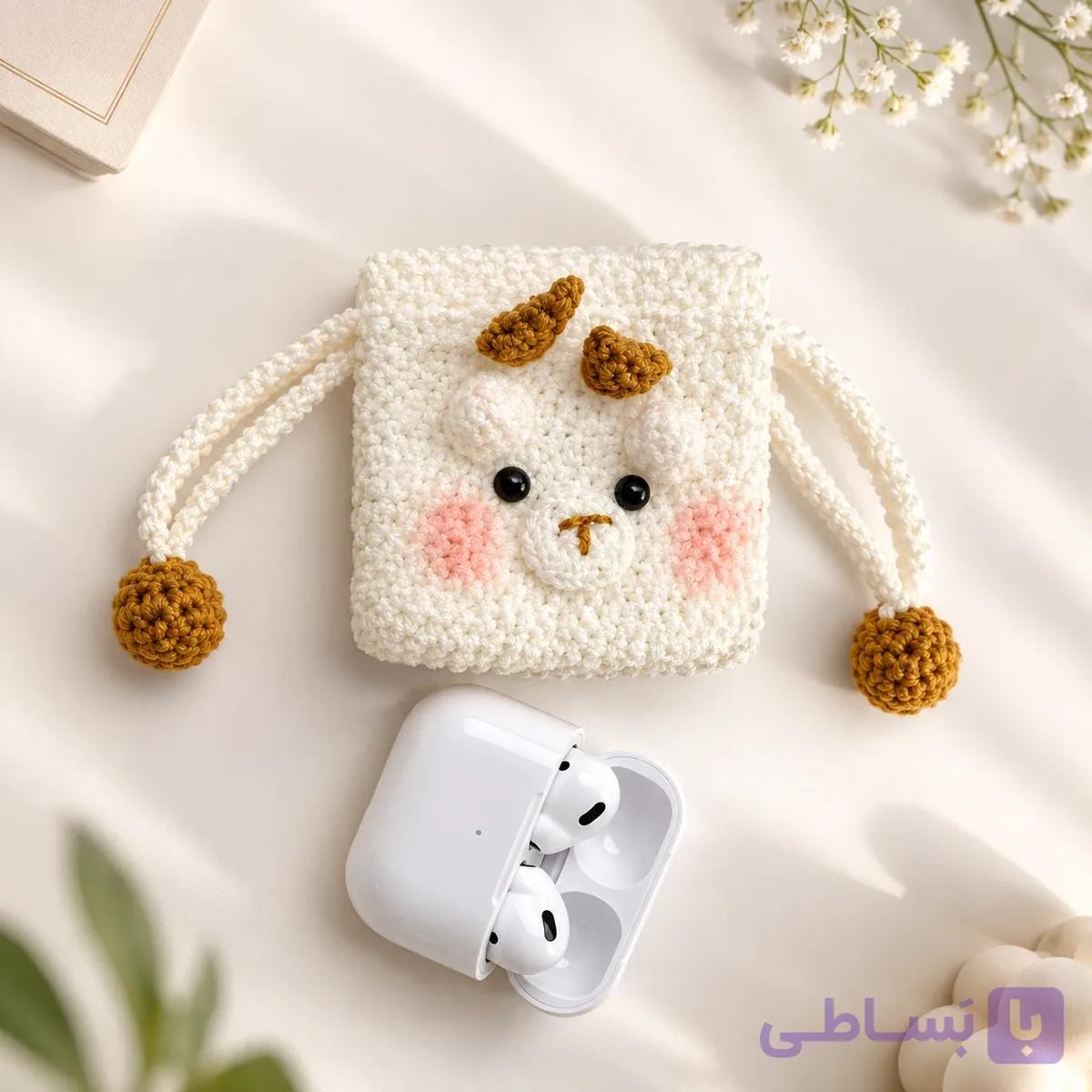 کیف ایرپاد کاموایی مدل خرس سفید
