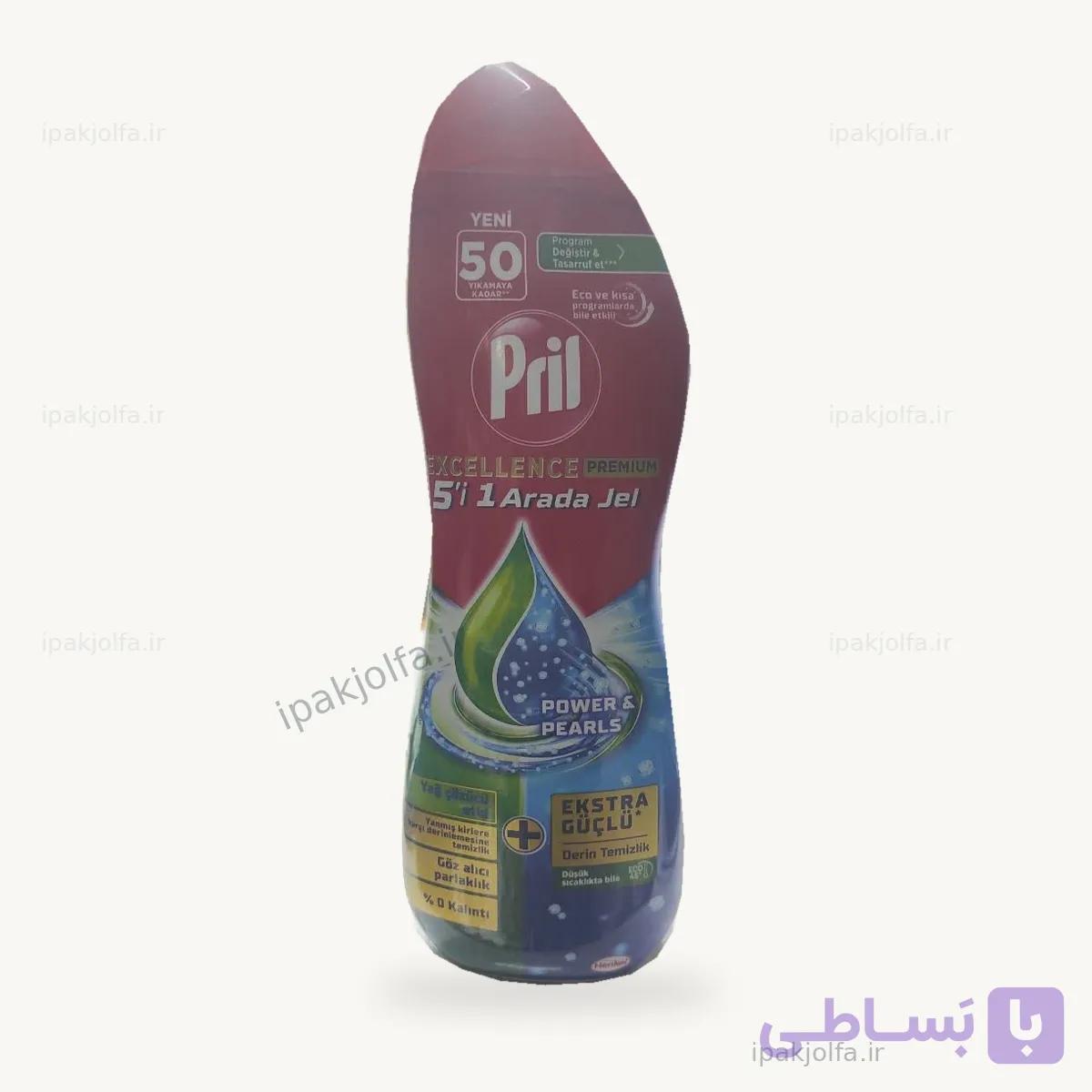 ژل ماشین ظرفشویی پریل Pril مدل Excellence Premium پنج در یک ۹۰۰ میلی‌لیتر — تصویر 1