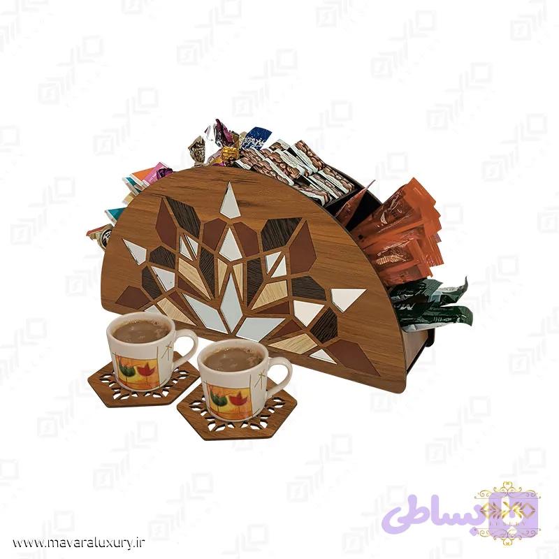 جعبه پذیرایی رومیزی مخصوص تی بگ و تنقلات MK001A — تصویر 1