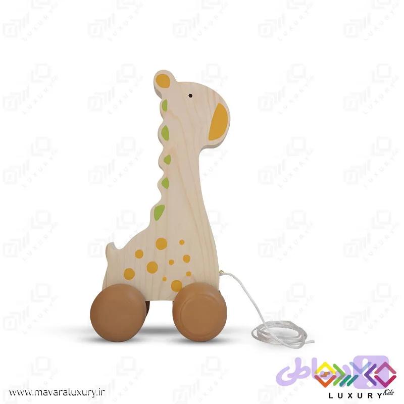 اسباب بازی چوبی مدل زرافه ماشینی MKids48 — تصویر 1