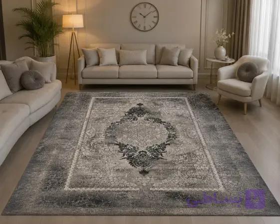 فرش ماشینی نقش افشان 1200شانه تراکم 3600 - 12متری کد 420