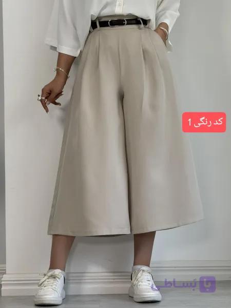 شلوار واید لگ کرپ زنانه در 5 رنگ قد 85 - فروشگاه اینترنتی چیپ استور | cheep store