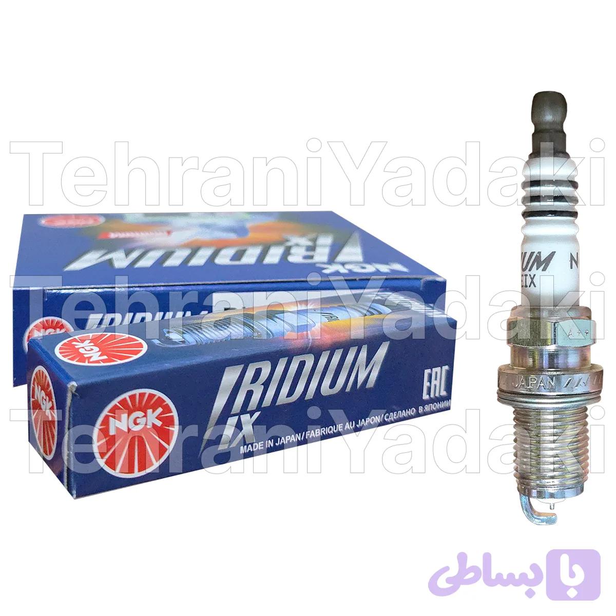 شمع NGK ان جی کا اصلی کوشاپارت پایه کوتاه سوزنی ایریدیوم کد BKR6EIX 6418 بسته 4 عددی