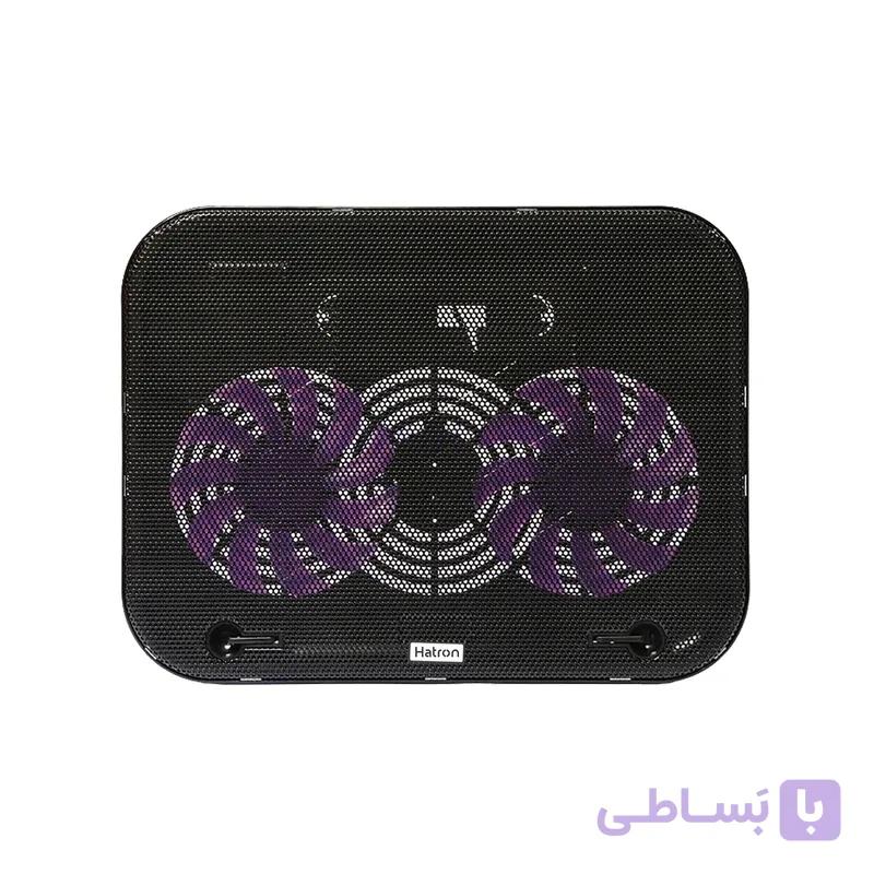 فن نوت بوک هترون مدل Hatron HCP090 با 2 فن 140 میلی‌متری و نور LED — تصویر 1