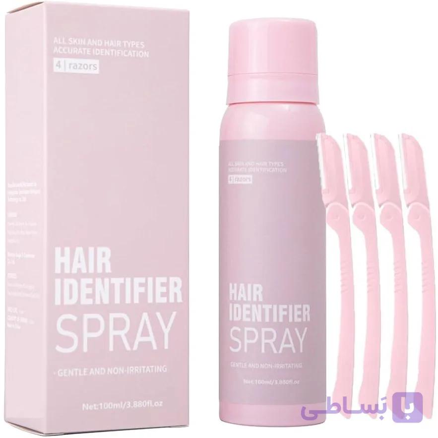 اسپری پودری نمایان کننده مو اسکین بادی SKN Body به همراه 4 عدد تیغ ابرو — تصویر 1
