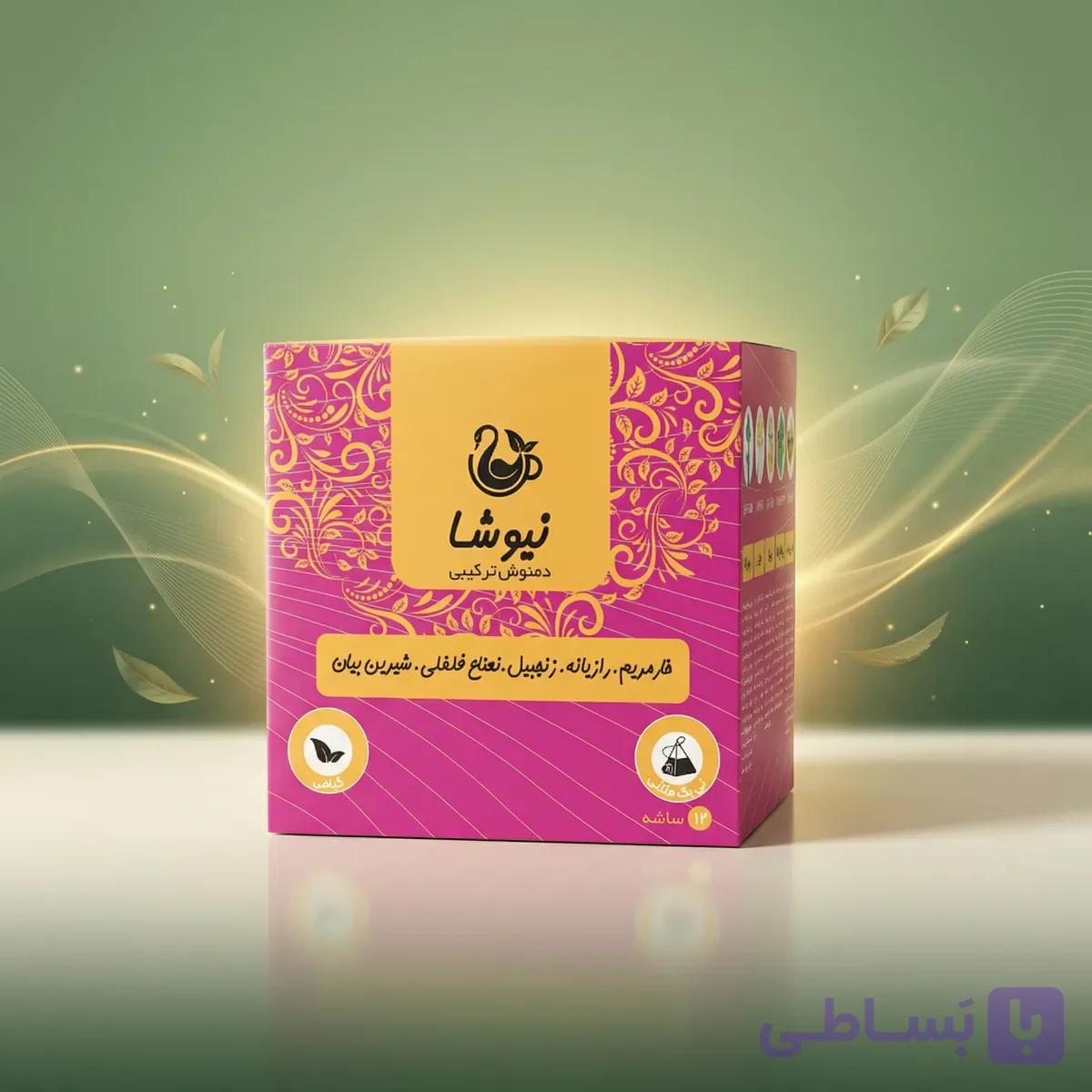 دمنوش خارمریم رازیانه زنجبیل نعناع فلفلی شیرین بیان نیوشا — تصویر 1