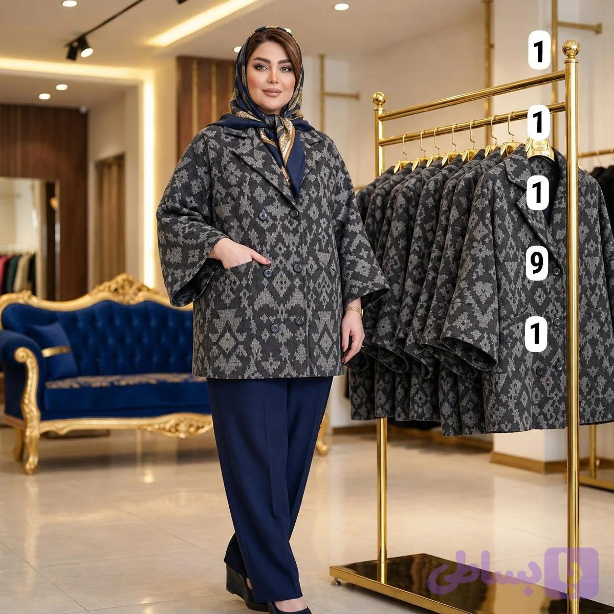 مانتو کتی لنین ژاکارد 11191 سایز 2 مناسب 44 تا 50