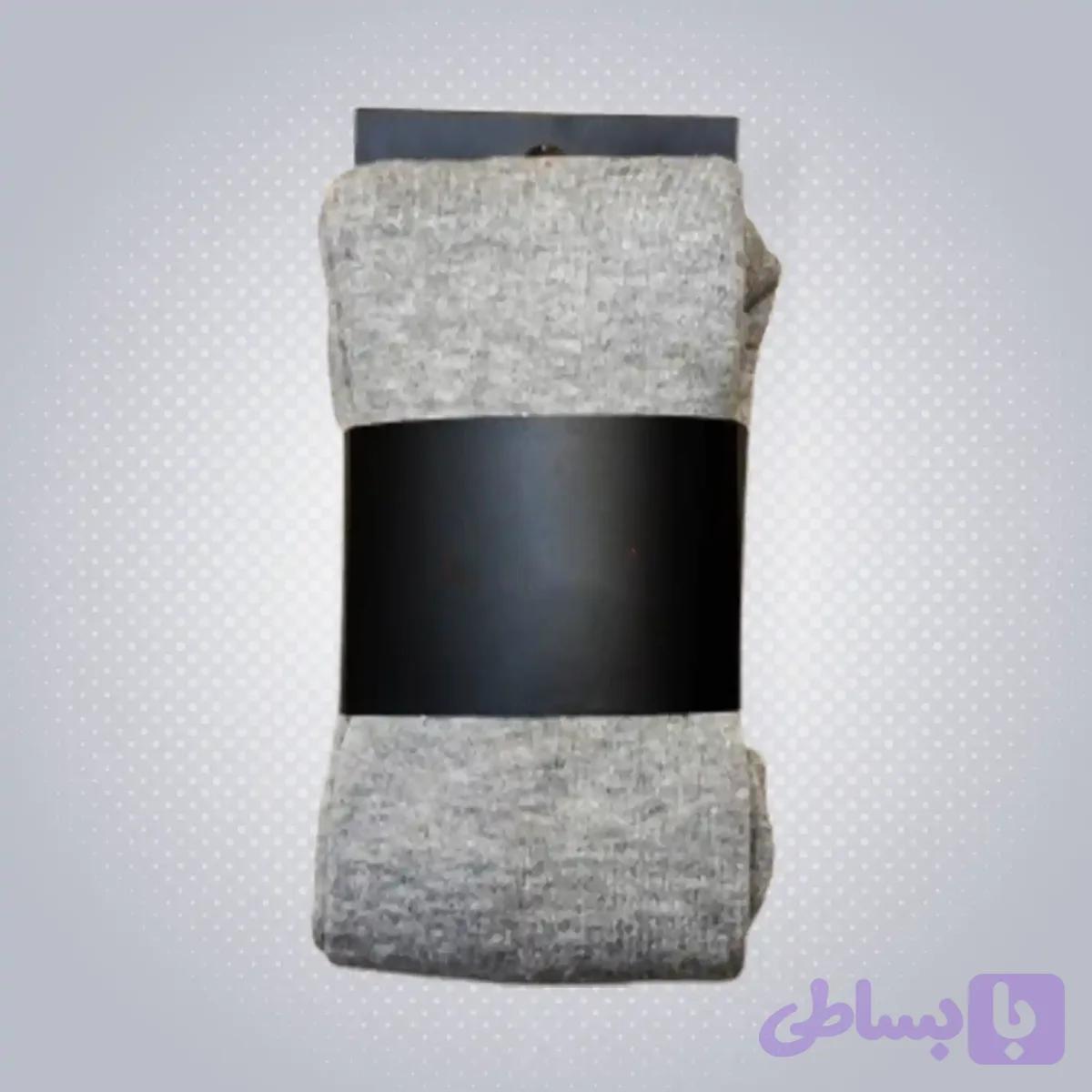 جوراب شلواری زنانه نخی ضخیم زمستانی طوسی