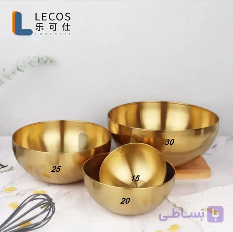 کاسه استیل طلایی / نقره ای از سایز 12 الی 28 با استیل خالص ضد زنگ و مایع ضد بو کیفیت بالای استیل ارسال فوری