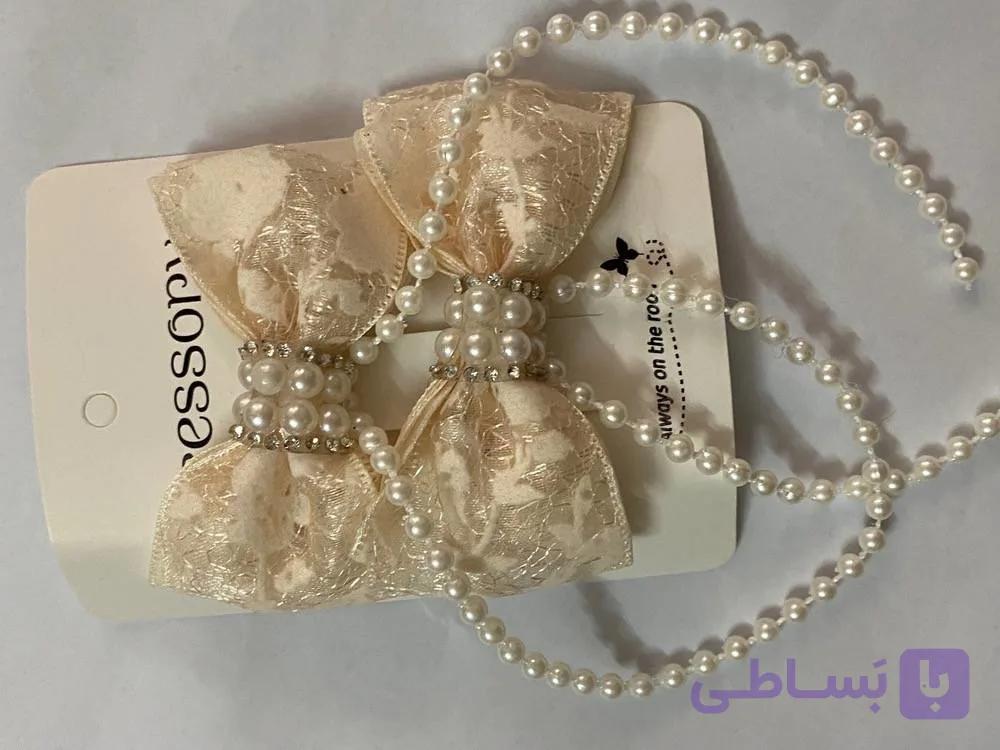 گیره پاپیونی مرواریدی