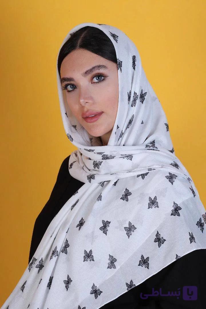 روسری حریرطرح دار