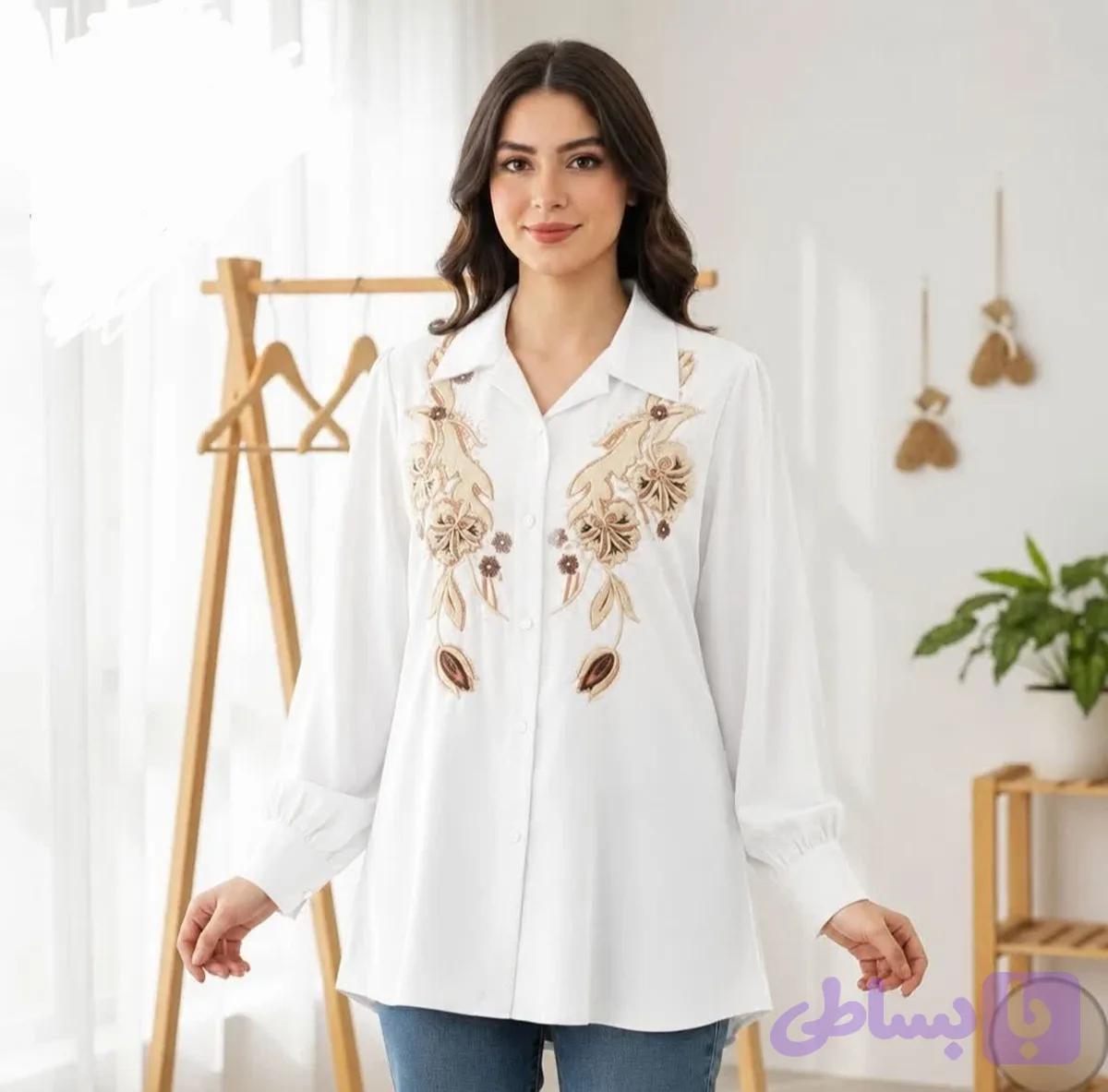 شومیز حریرگلدوزی الیزه