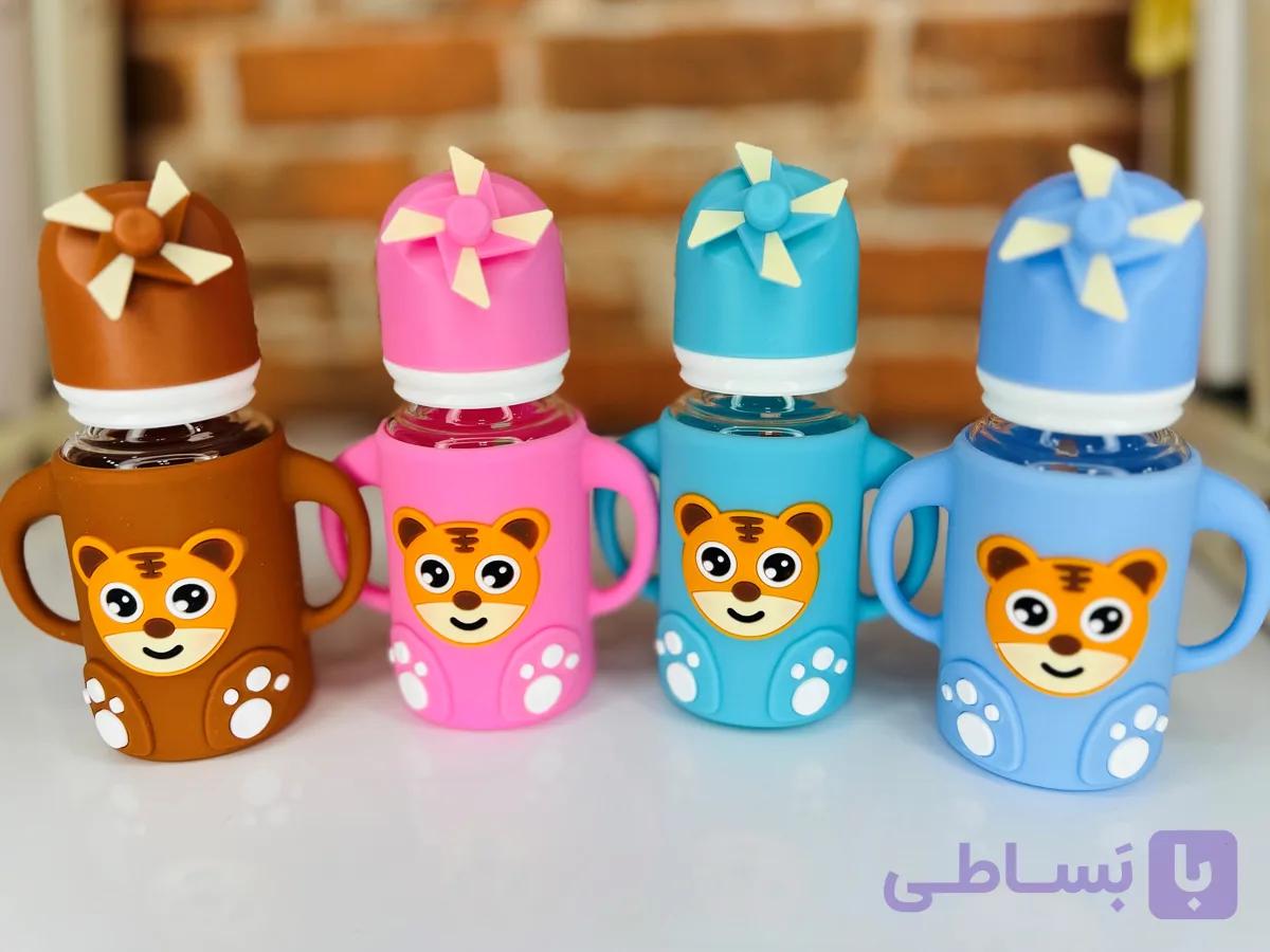 شیشه شیر پیرکس محافظ و دسته دار 120 میل تدی خارجی