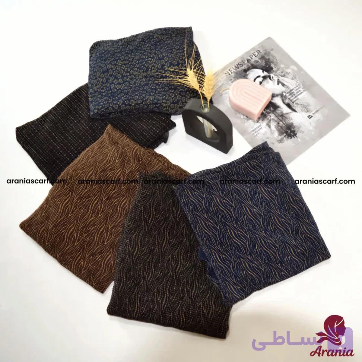 شال حریر وارداتی شنی دالبری کد 1050 — تصویر 1