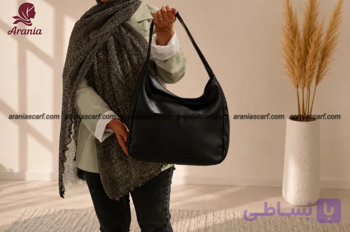 کیف زنانه بند پهن جلو جیب کد 4513 — تصویر 1