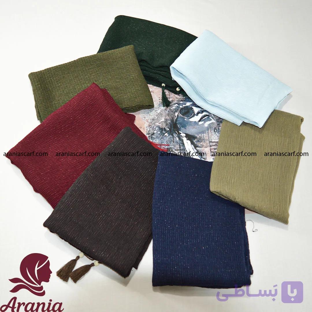 شال پلیسه ساده برشکا اکلیلی کد 1060 — تصویر 1
