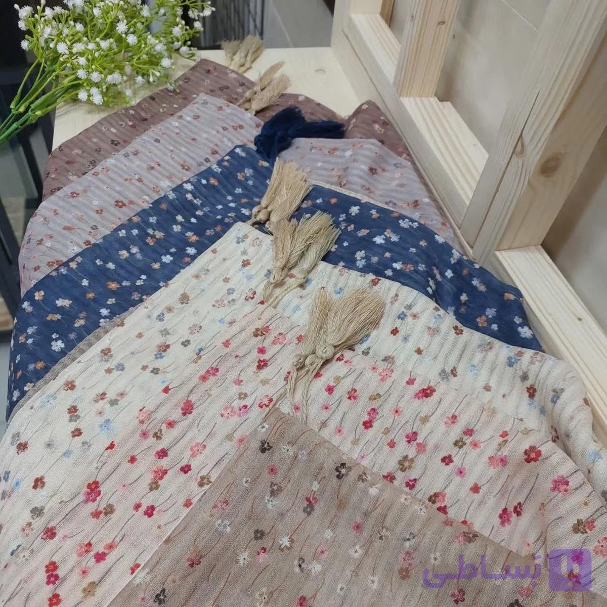روسری نخی بهاره دست دوز ریچموند کد 1503 — تصویر 1