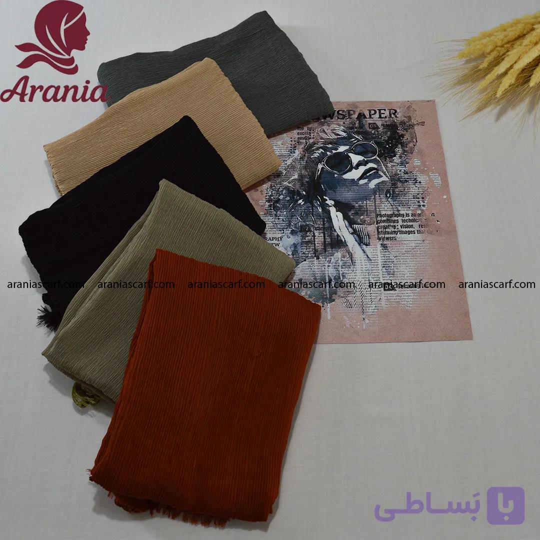 شال پلیسه سوپر نخ ساده کد 1053 — تصویر 1