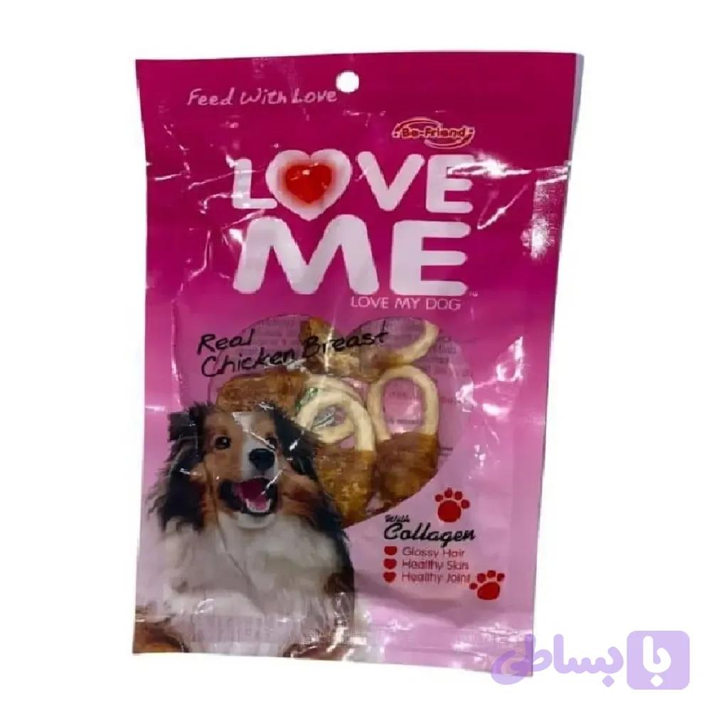 تشویقی سگ لاو می با طعم حلقه ای Love Me وزن 60 گرم