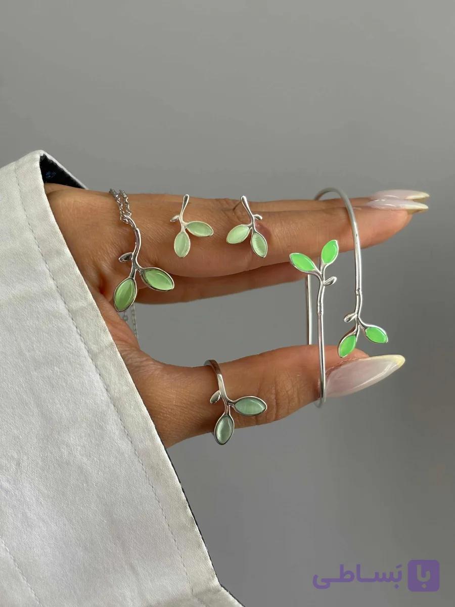 گردنبند + گوشواره جوانه