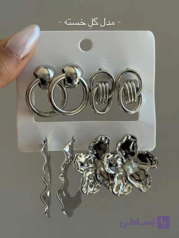 پک های گوشواره اقتصادی نقره ای