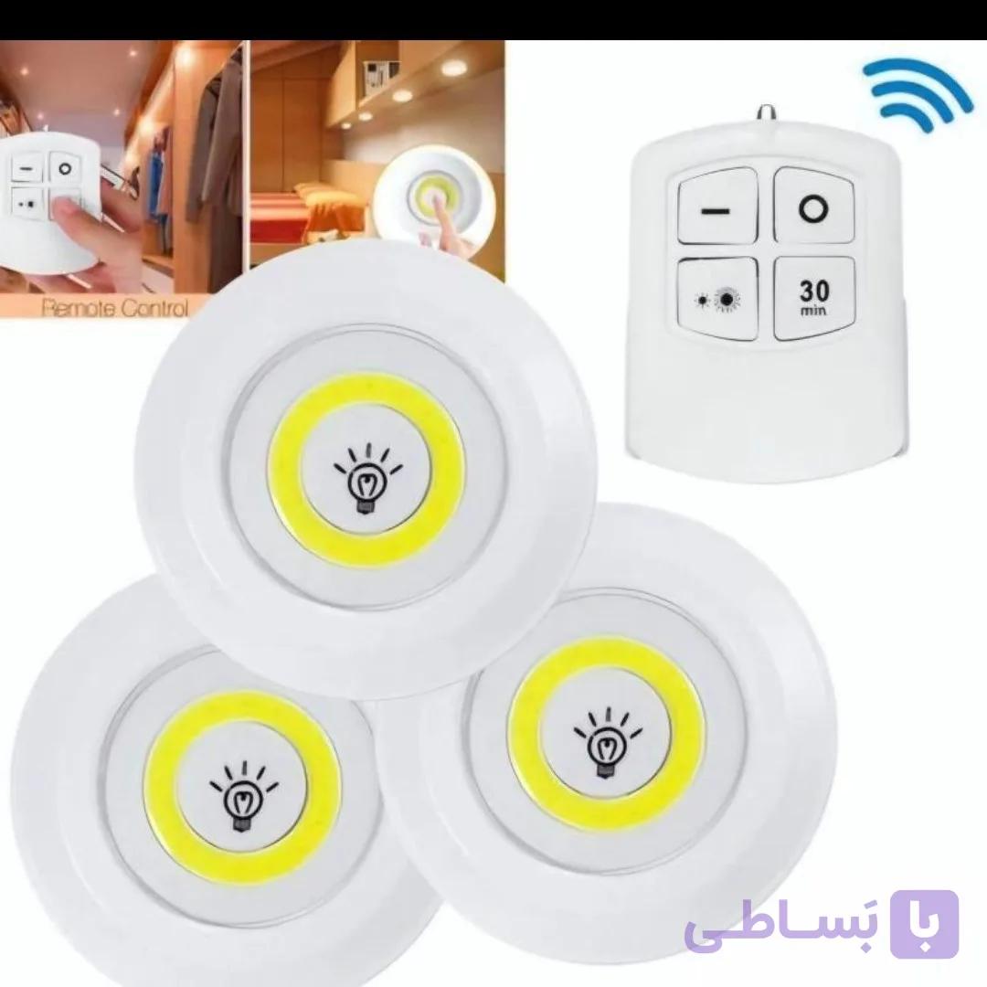لامپ باتری خور 3 تایی + ریموت کنترل — تصویر 1
