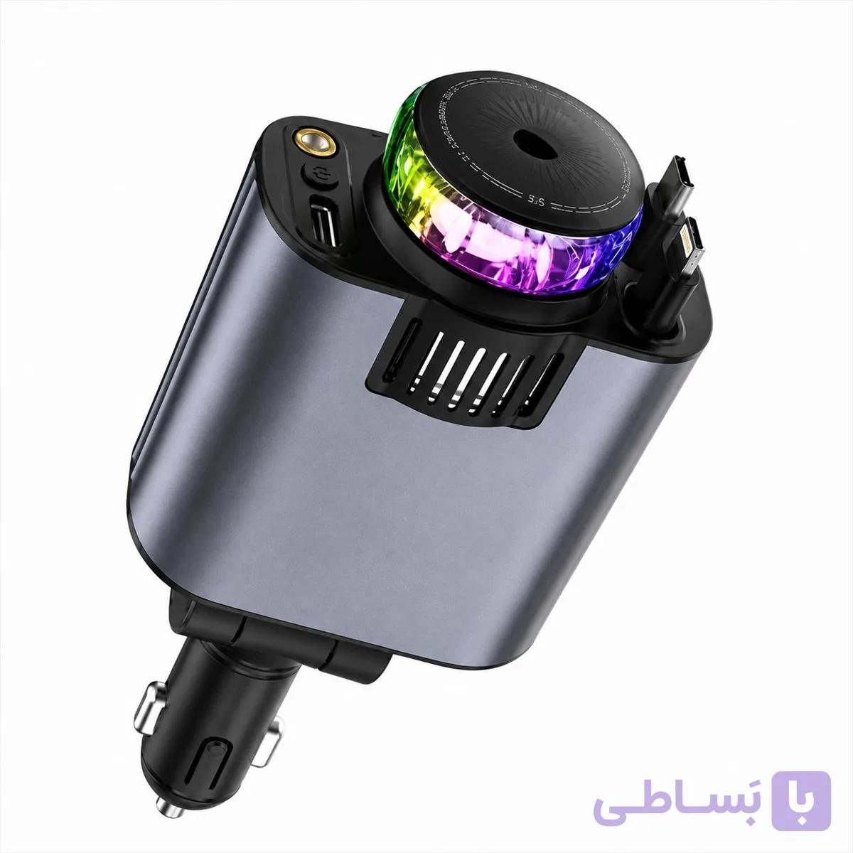 شارژر فندکی با خوشبو کننده خودرو 5 کاره — تصویر 1
