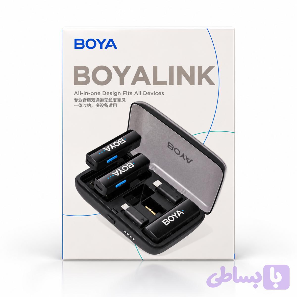 میکروفون دوکاربره بی‌سیم بویا BOYA BOYALINK NEW اتصال سه‌گانه — تصویر 1
