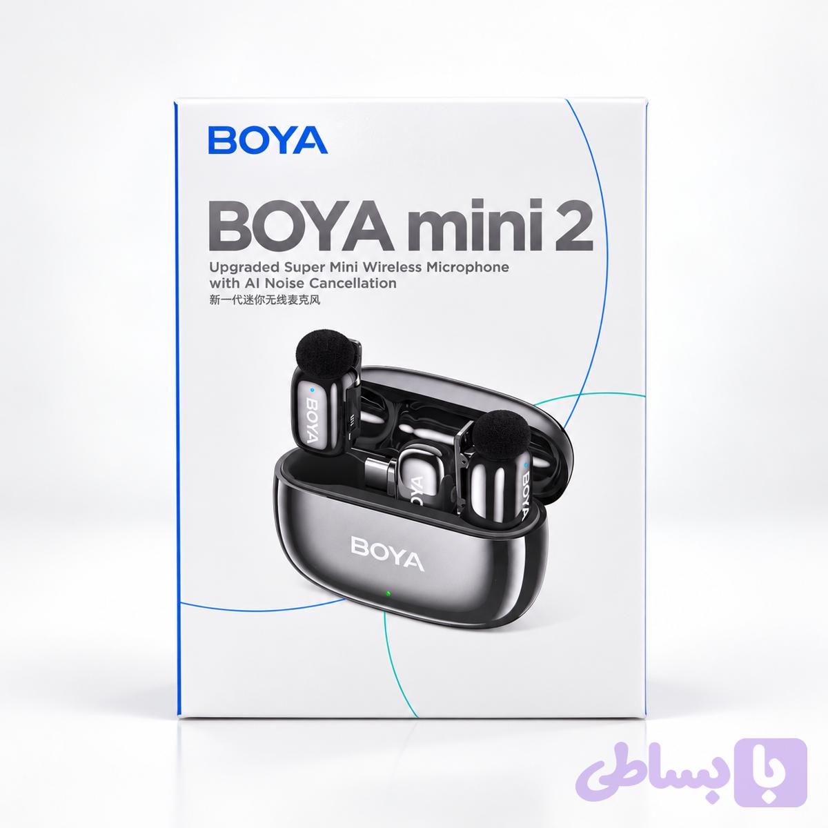 میکروفون دوکاربره بی‌سیم یقه‌ای بویا BOYA mini 2 مدل BOYA mini 2-02 — تصویر 1