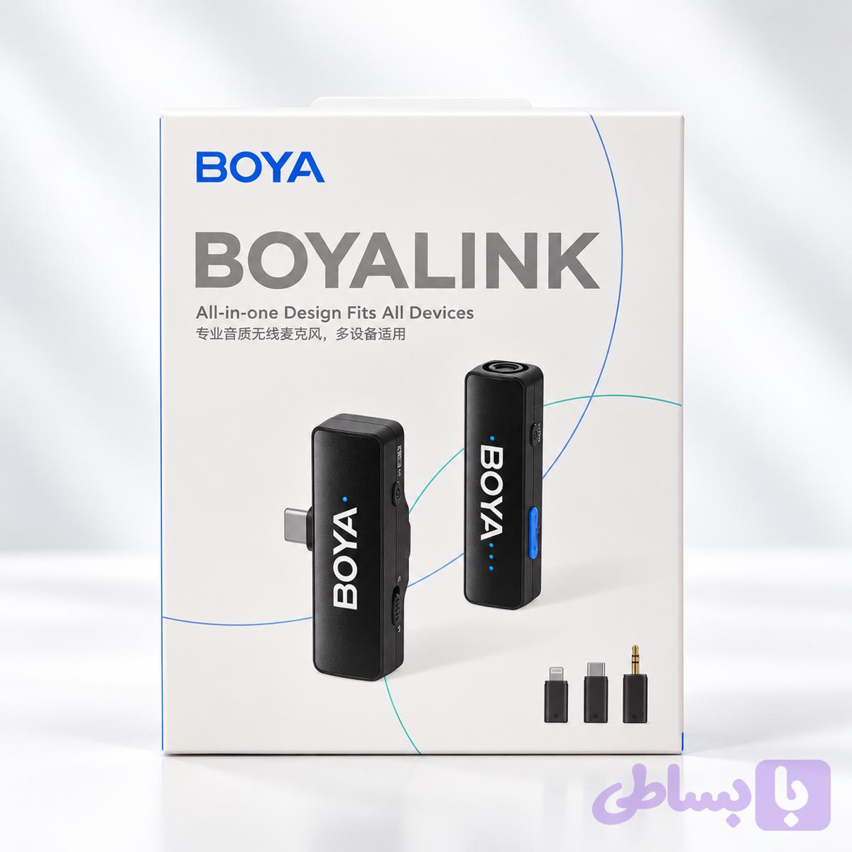 میکروفون بی‌سیم بویا BOYA BOYALINK مدلBY-A1 با اتصال سه‌گانه — تصویر 1