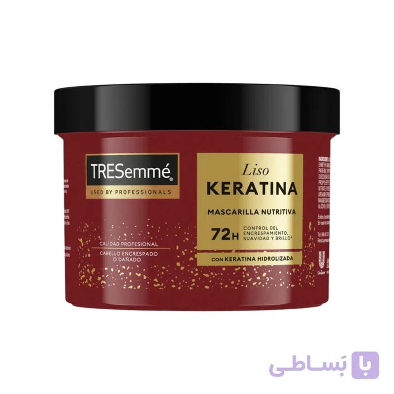 ماسک ترمیم کننده مو ترزمی مدل Liso Keratina مناسب موهای آسیب دیده خشک حجم 440 میلی لیتر — تصویر 1