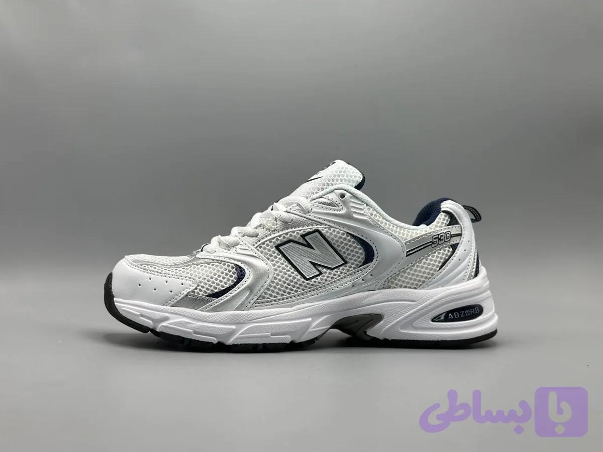 کتانی مردانه نیوبالانس NEW BALANCE 530 سفید سرمه ای
