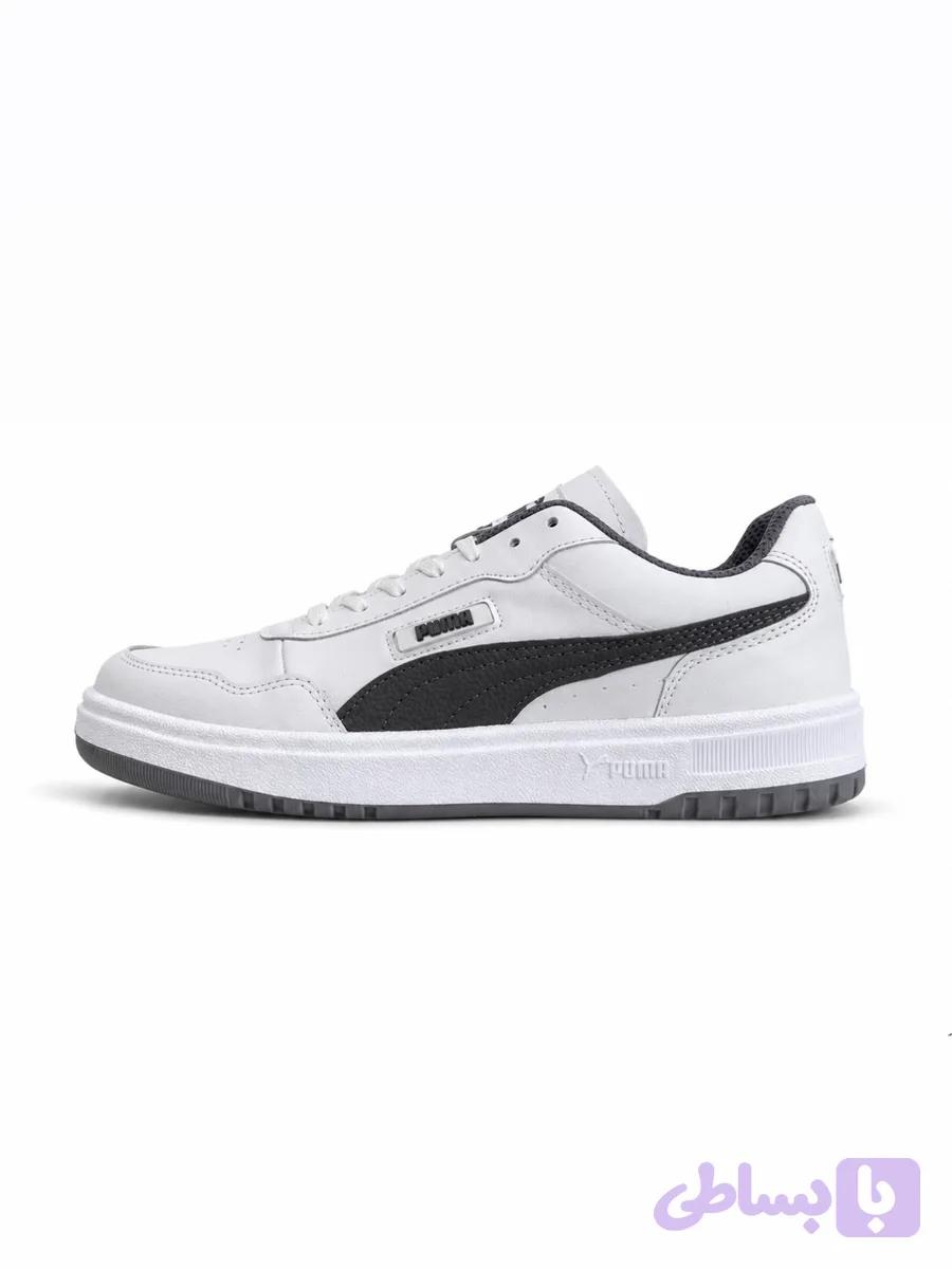کتانی پوما کاون سفید طوسی | puma caven