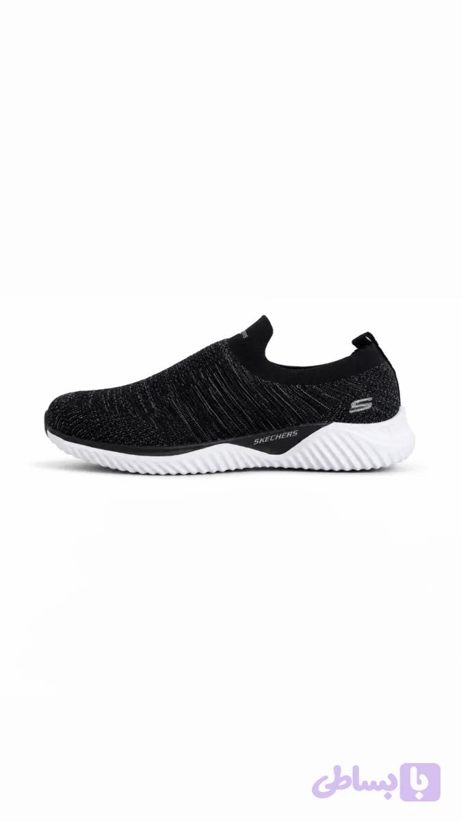 کتانی اسکیچرز کلود سفید طوسی | skechers cloud