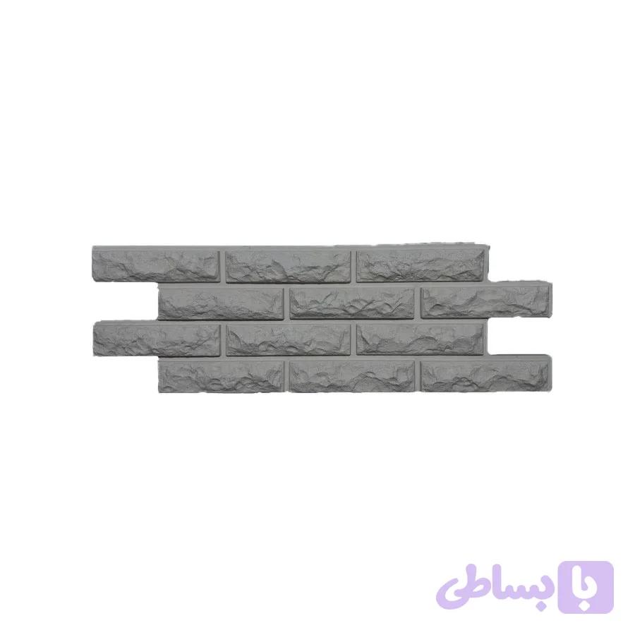 تایل نما بتن پلیمری مدل آجری سایز 30 در 76 (طوسی)