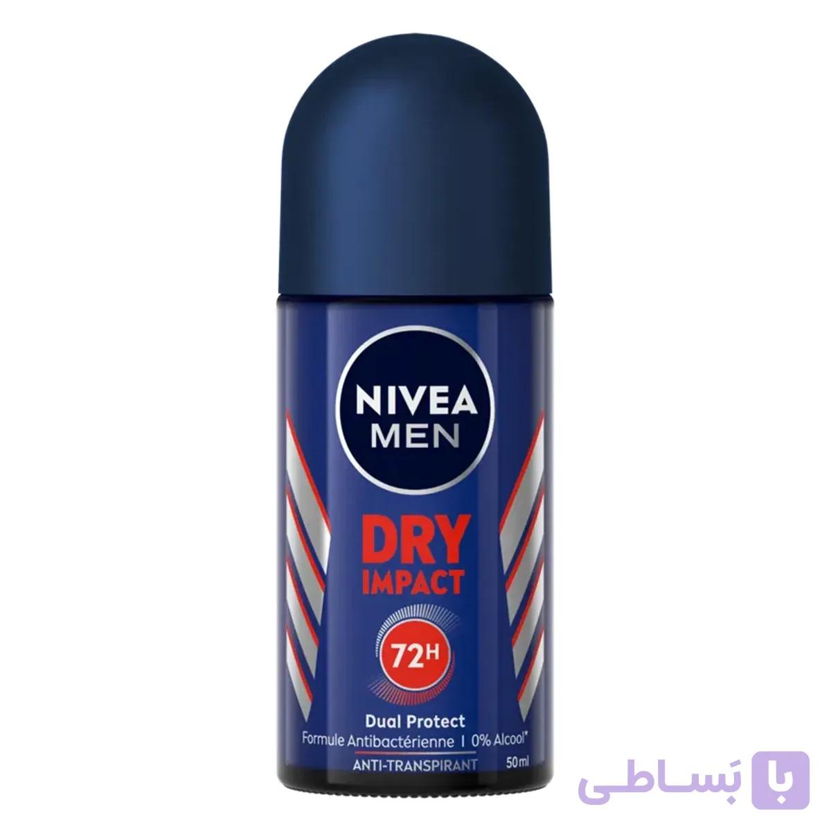 مام رولی نیوا Nivea مردانه مدل Dry Impact حجم 50 میل اورجینال — تصویر 1