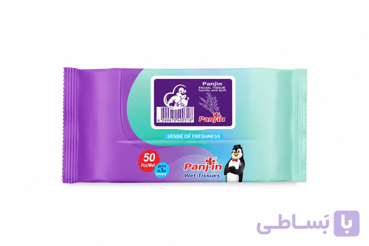 دستمال مرطوب مستر پنگویین با اسانس وانیل ( 50برگ )