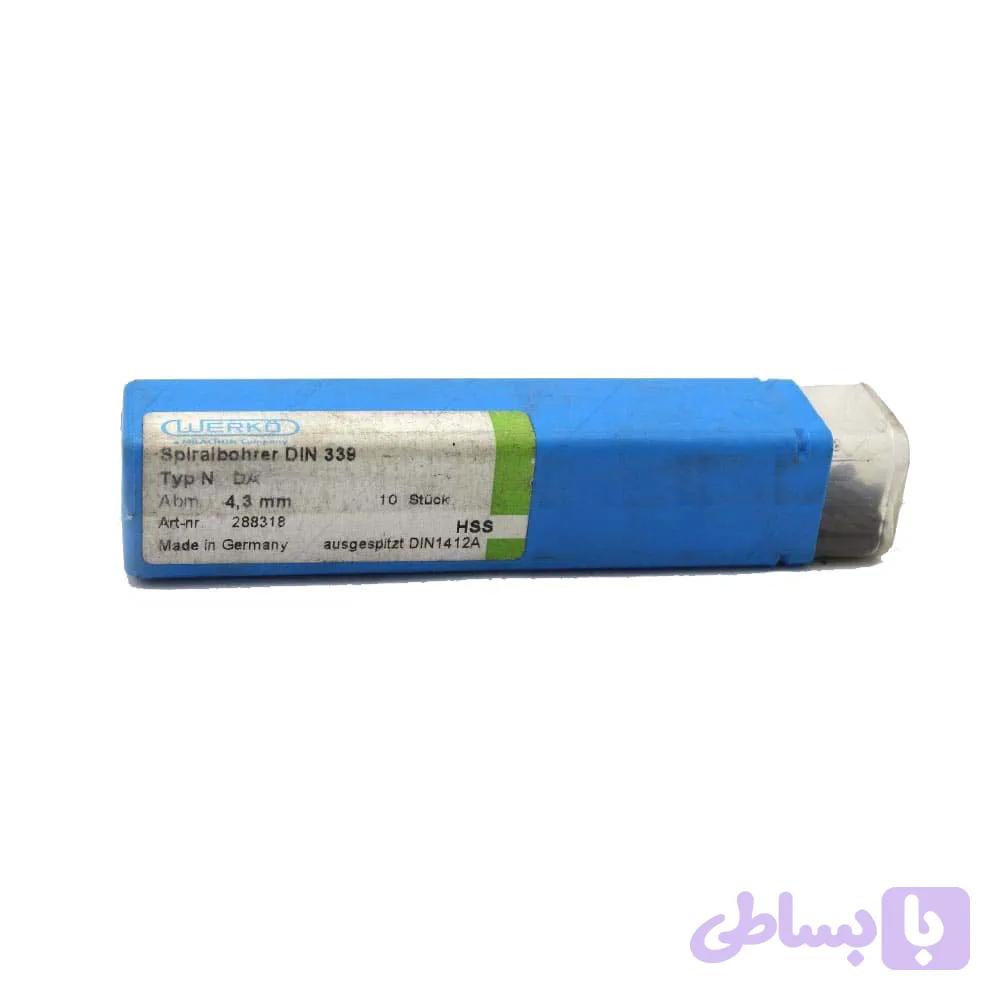 مته ورکو 4.3 مدل HSS DIN339