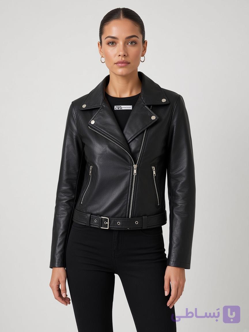کت چرم زنانه | Women’s Leather Jacket — تصویر 1