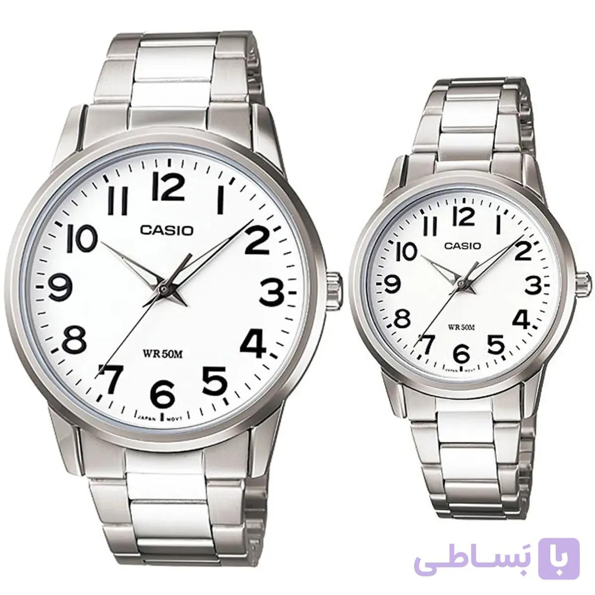 ست ساعت مچی کاسیو مدل MTP-1303D-7B & LTP-1303D-7B