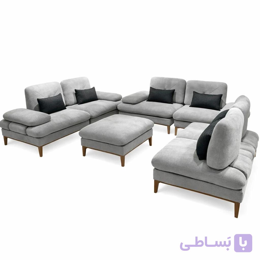 مبل ۸ نفره مدل پازل (Puzzle) – سرویس کامل با ۵ مدل چیدمان متنوع