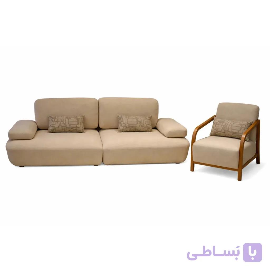 مبل ۸ نفره مدل ایوا (Eva) – طراحی مدرن با قابلیت تختخوابشو و دستههای متحرک
