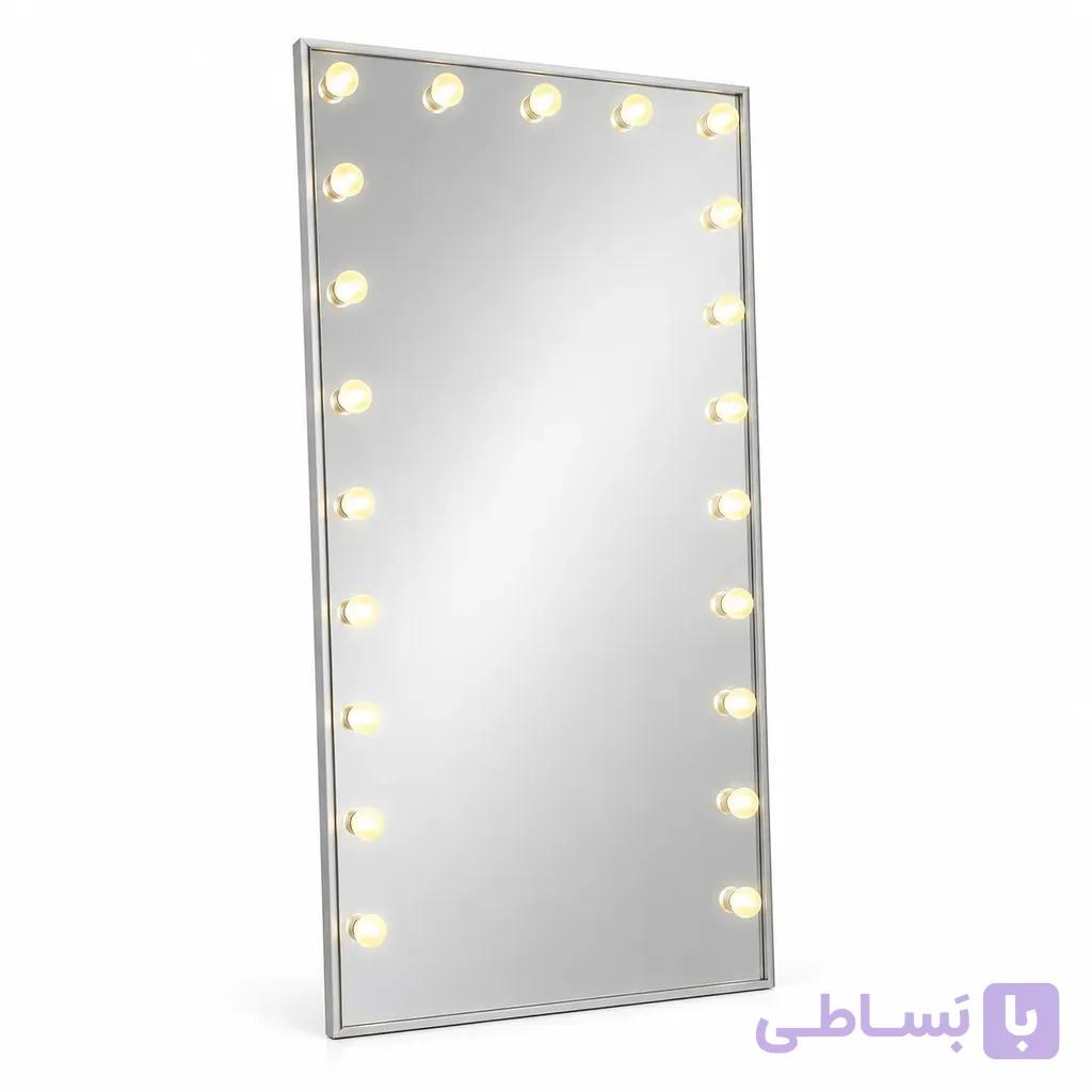 آینه قدی چراغ‌دار هالیوودی ۲ در ۱ دست دوم سالم و تمیز - دیزاین مبل | DesignMobl