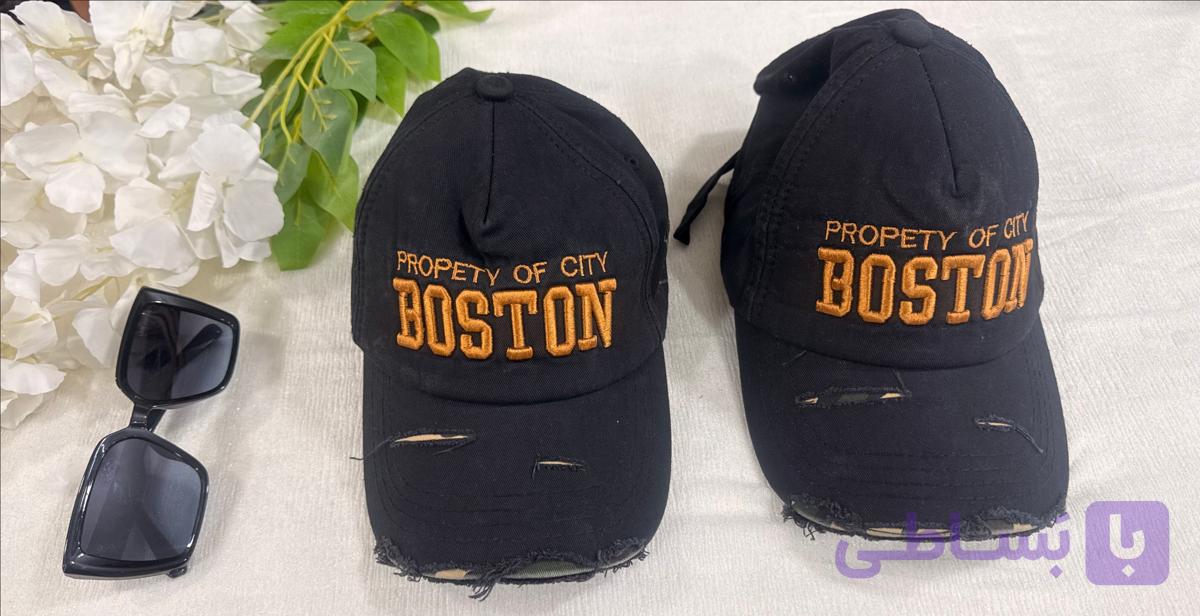 کلاه زاپدار BOSTON جنس کتان اعلا تک‌رنگ اسپرت