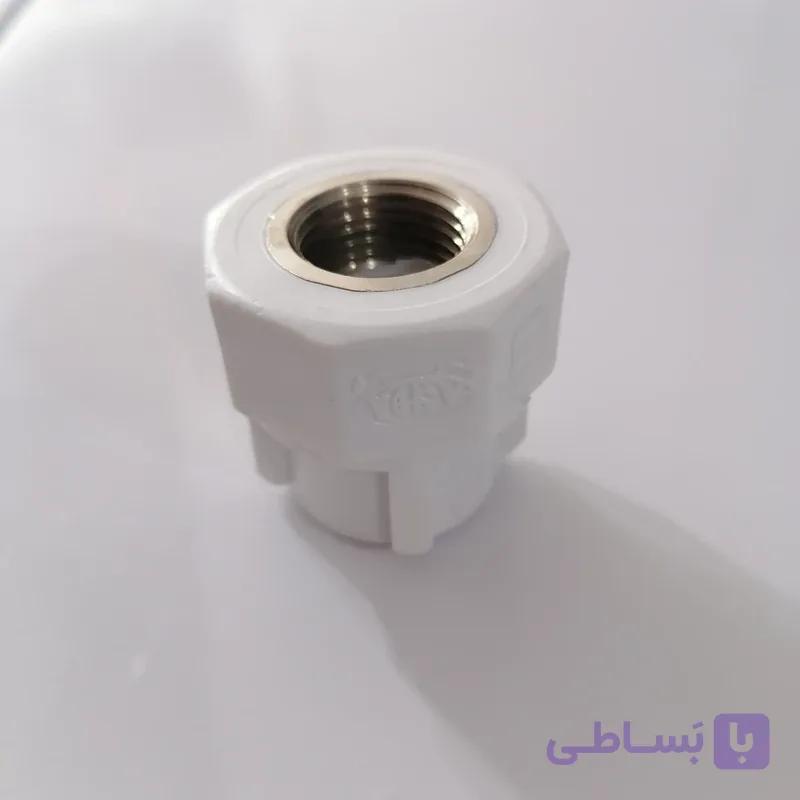 زانو یکسر بوشن فلزی 1/2*20 سفید تک لایه آسیا مناسب لوله کشی سرد و گرم