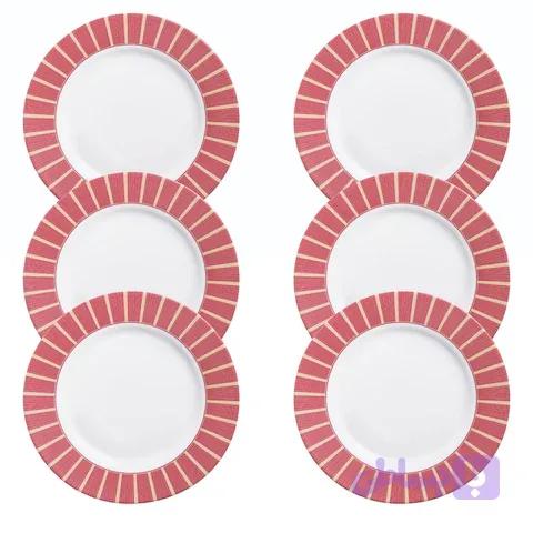 سرویس ۱۸ پارچه آرکوپال لومینارک فرانسه طرح استر قرمز