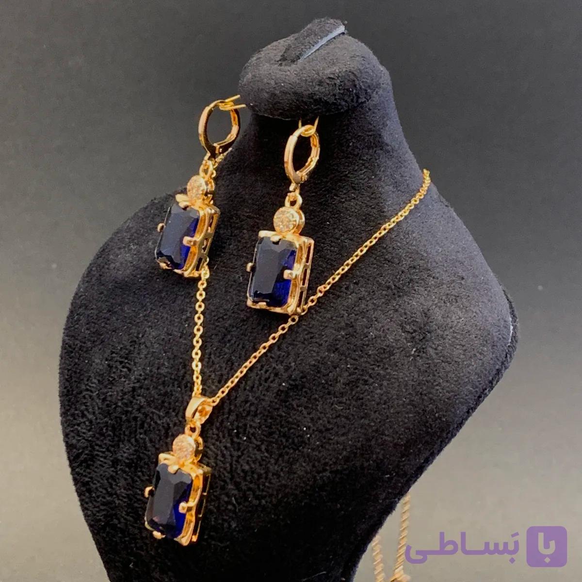 نیم ست خرمی ژوپینگ استیل با آبکاری رادیوم، رنگ ثابت، ضدحساسیت و طراحی ظریف زنانه
