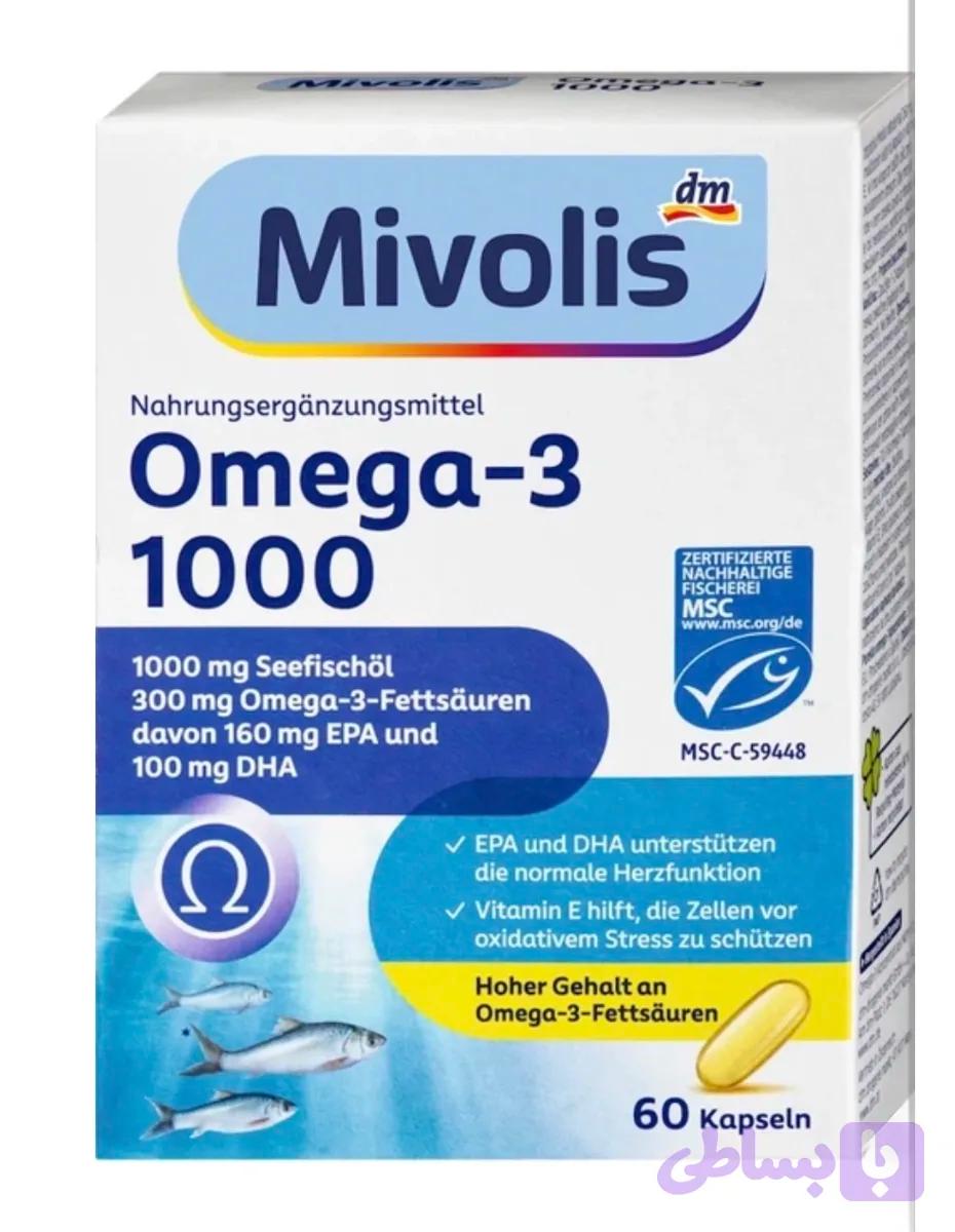 کپسول امگا 3 میوولیس 1000 حاوی EPA و DHA ,60 عدد