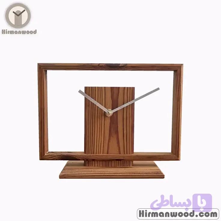 ساعت رومیزی چوبی هیرمان کد 047 — تصویر 1